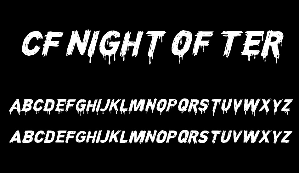 CF Night of Terror PERSONAL font