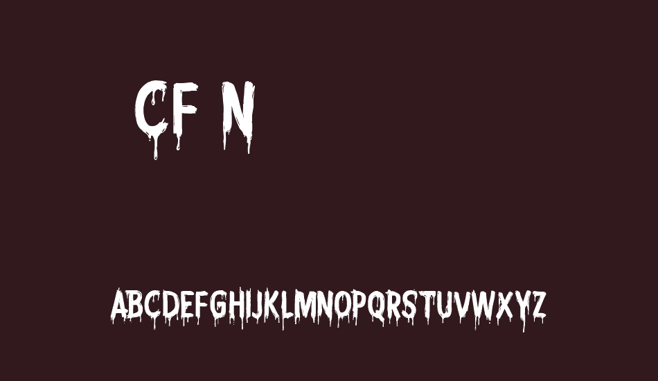 CF Nightmare PERSONAL font