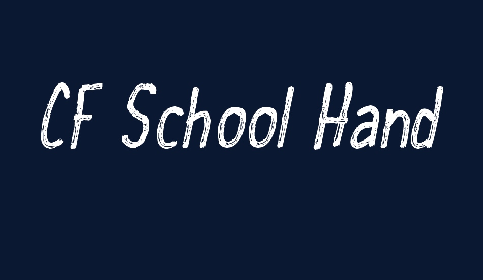 CF School Handwriting font big