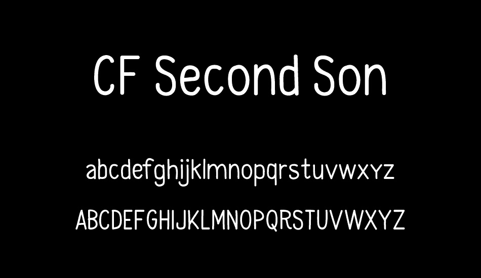 CF Second Son PERSONAL font