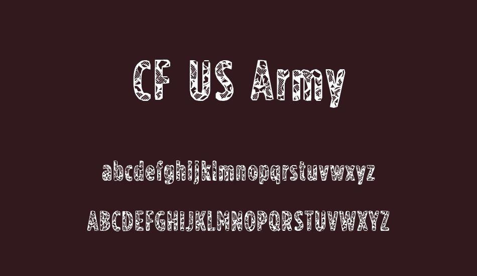 CF US Army font