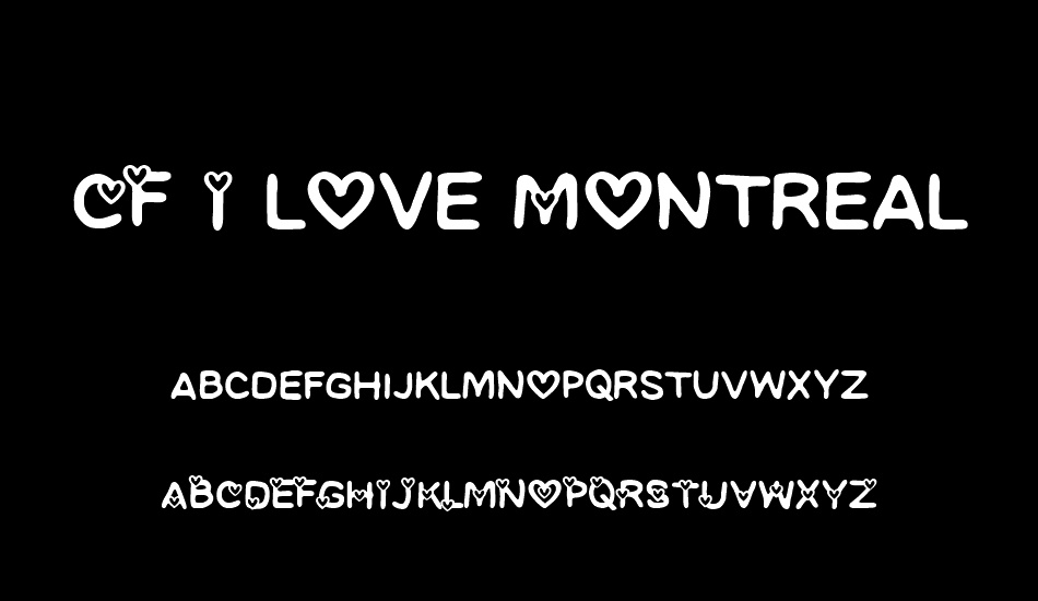 CF I love Montreal font