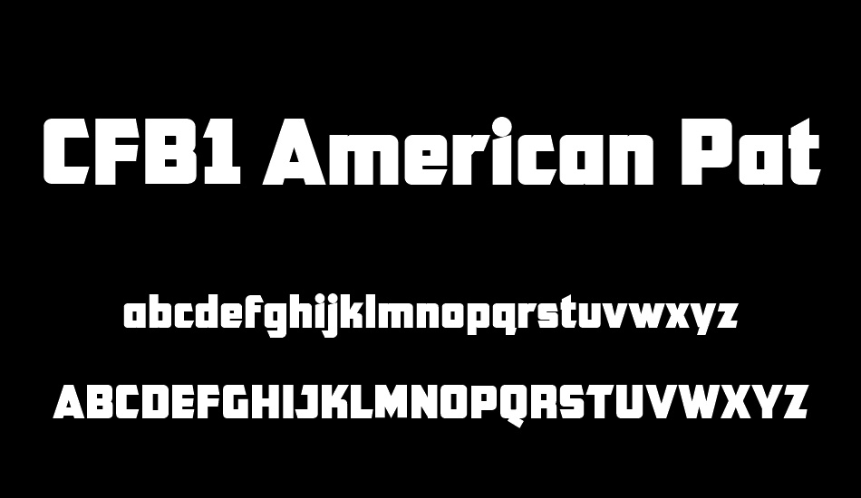 CFB1 American Patriot SPANGLE 2 font