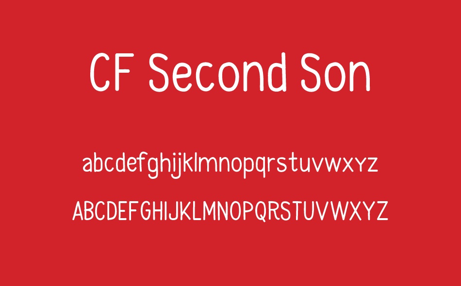 CF Second Son School font