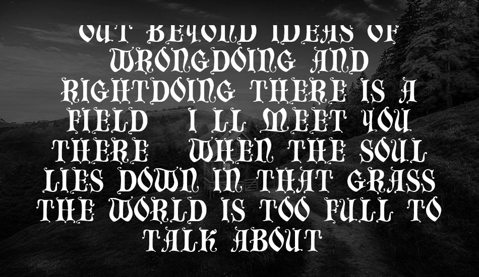 Chaillot font text