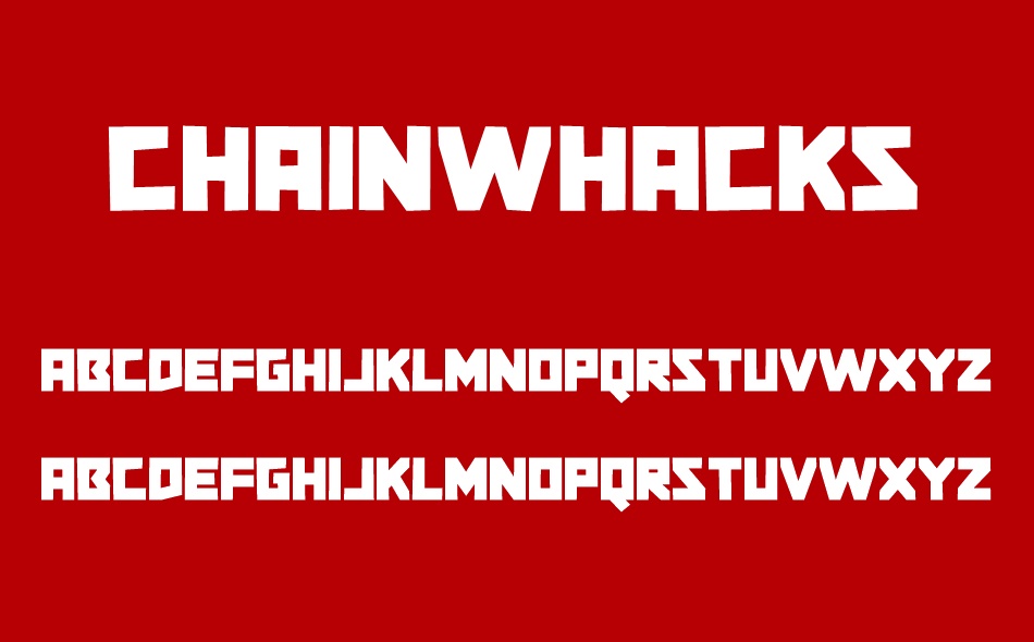 Chainwhacks font