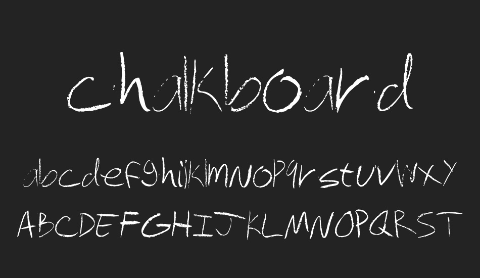 chalkboard font