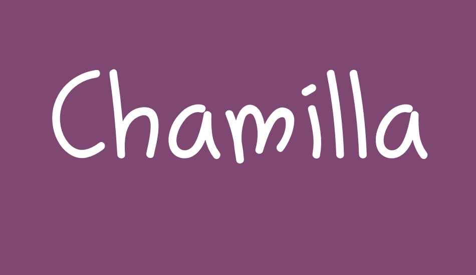 Chamilla Kids font big