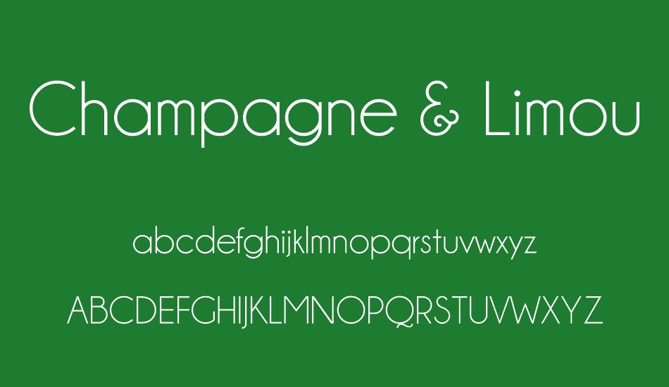 Champagne & Limousines font
