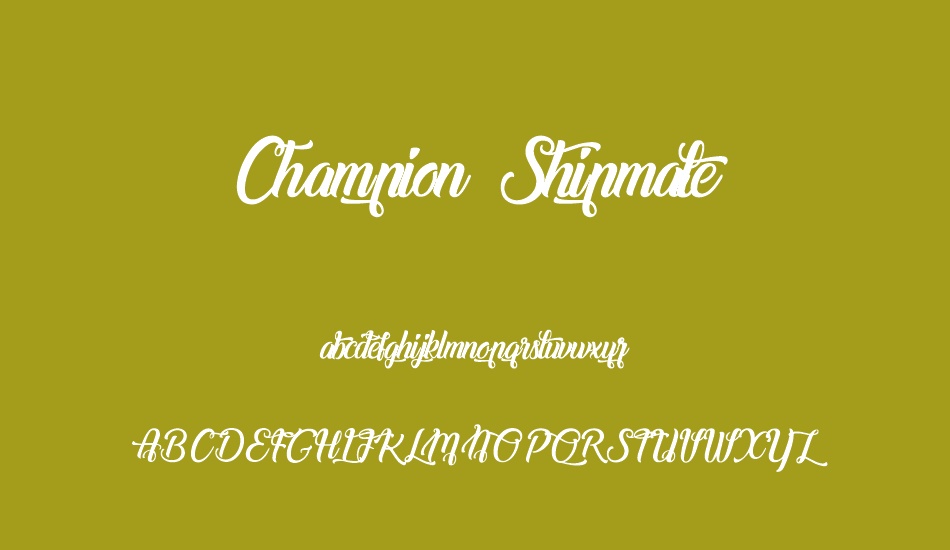 Champion Shipmate font