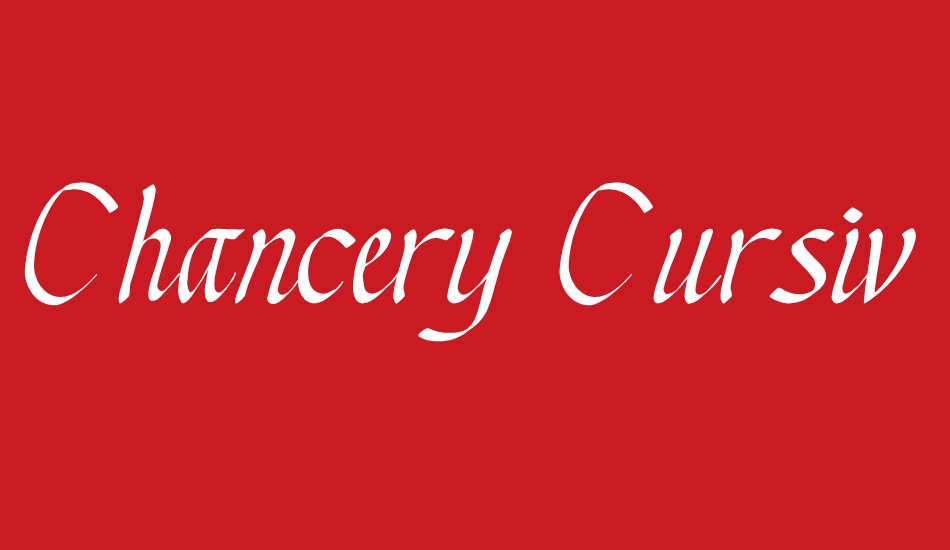 Chancery Cursive font big