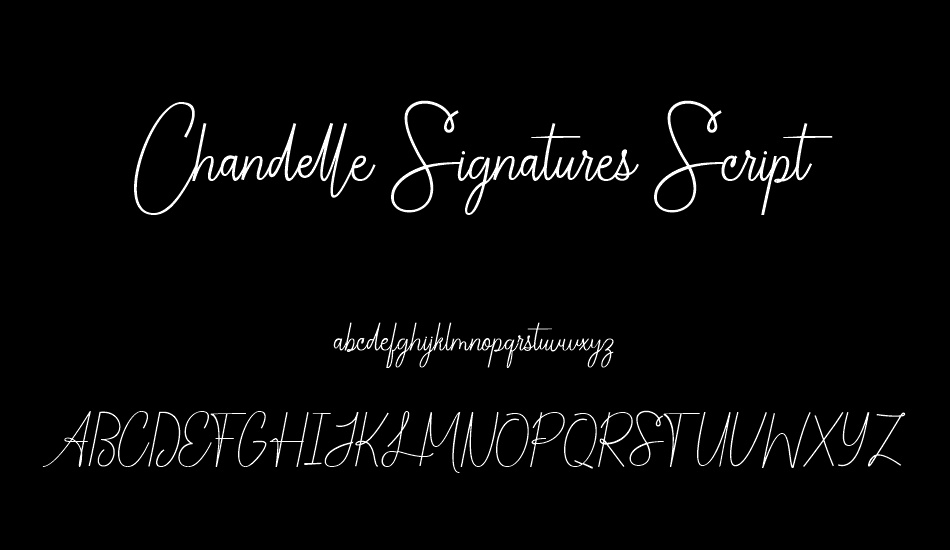 Chandelle Signatures Script font