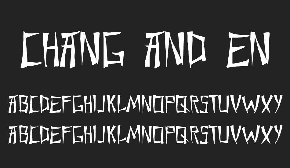 Chang and Eng font