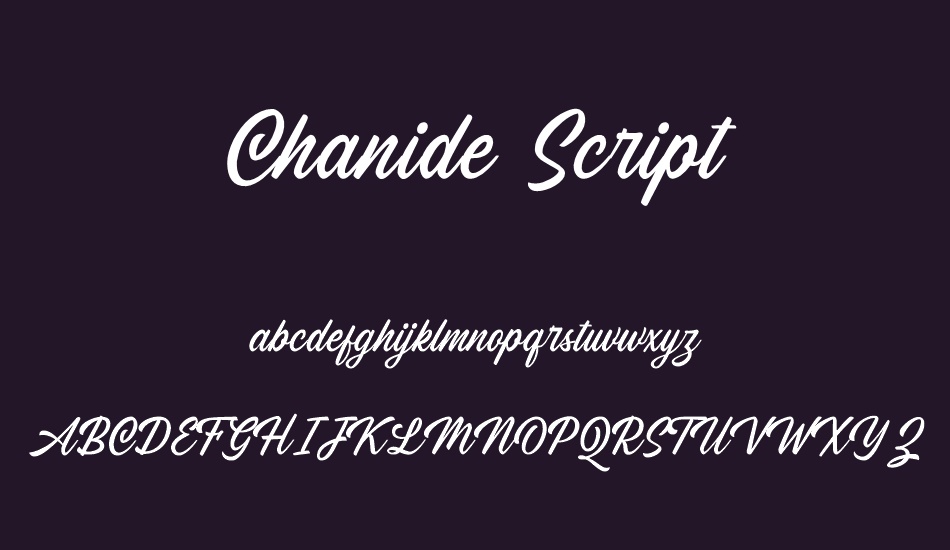 Chanide Script DEMO font