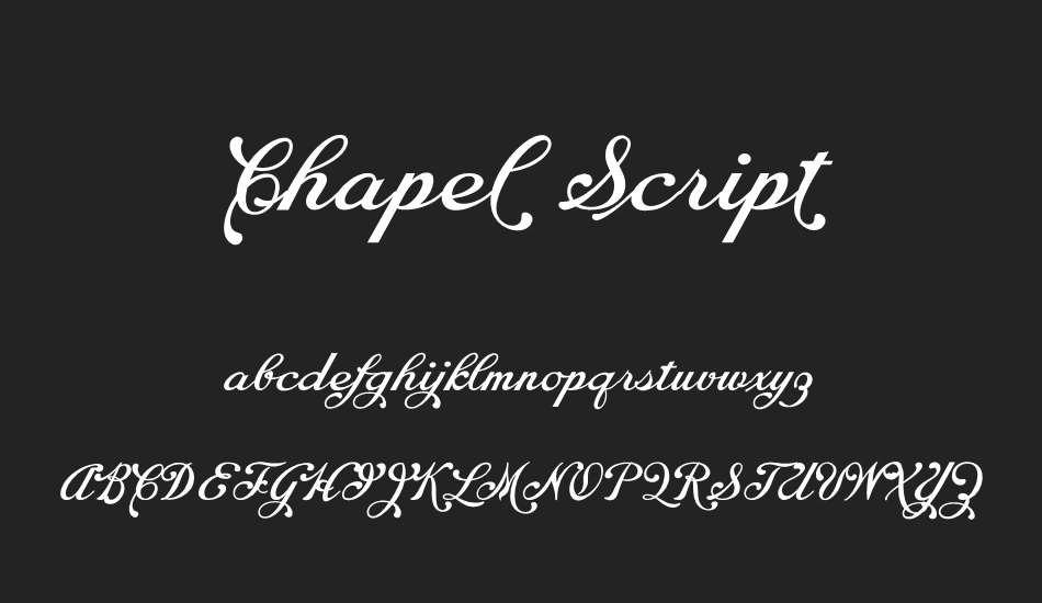 chapel-script-personal-use font