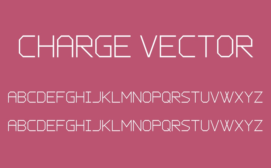 Charge Vector font