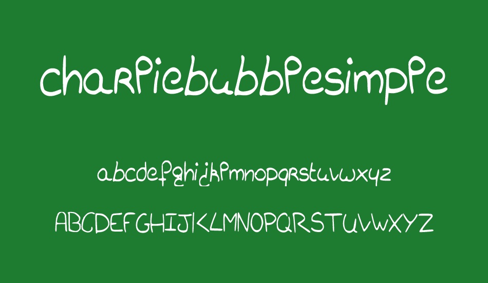 charliebubblesimple font