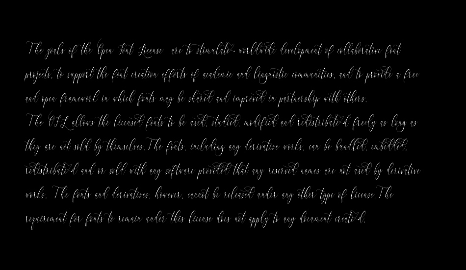 Charlotte Calligraphy font 1