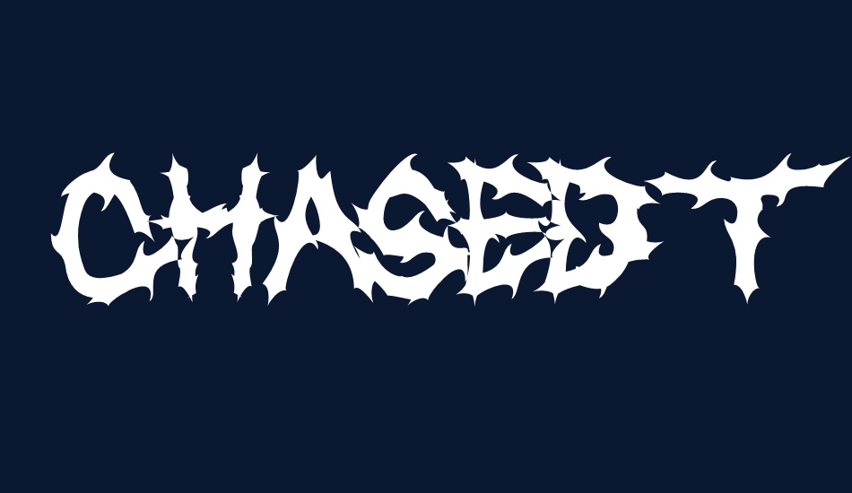 Chased Through The Woods font big