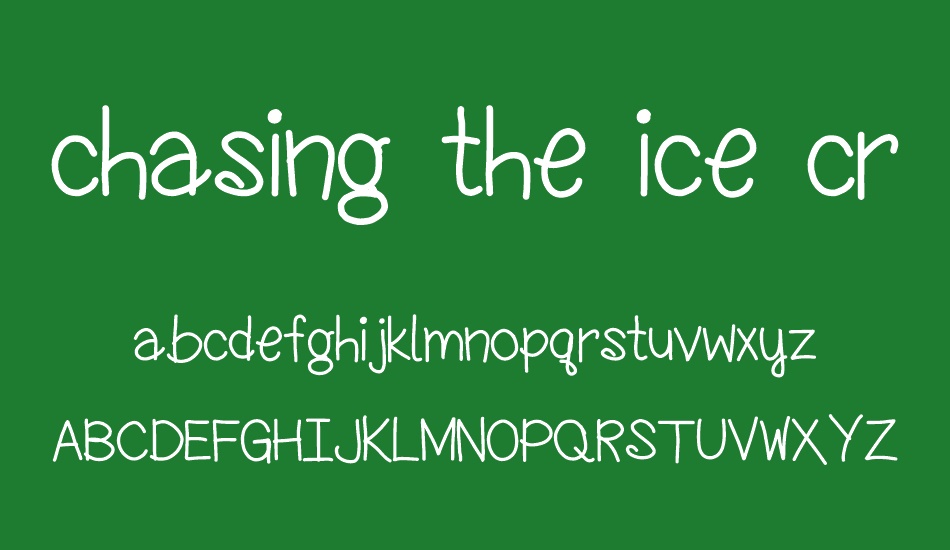 chasing the ice cream truck font