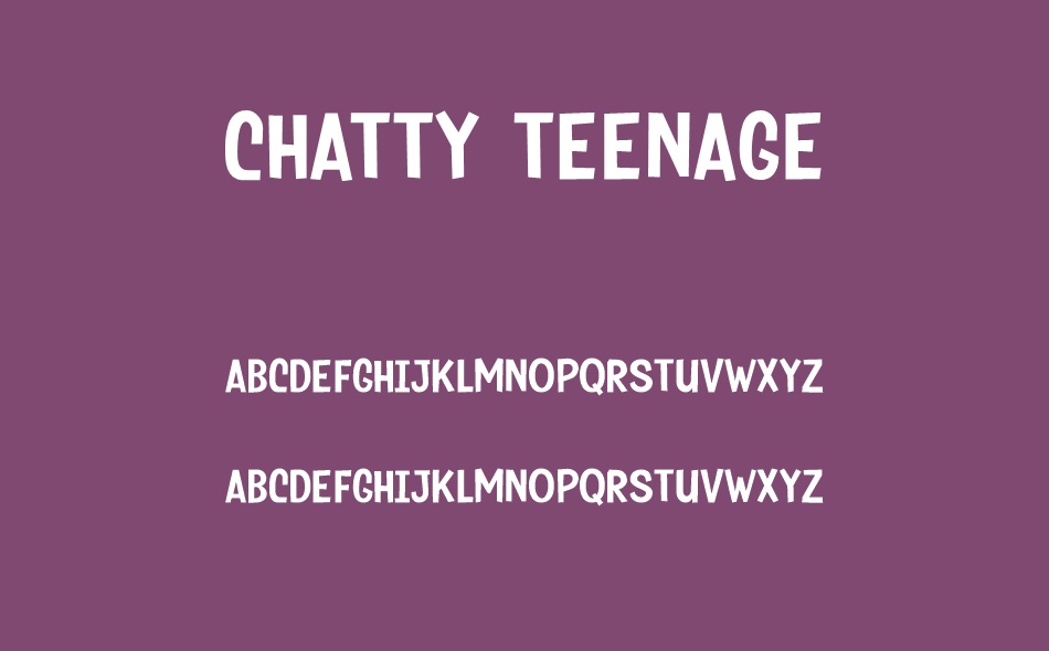 Chatty Teenage font