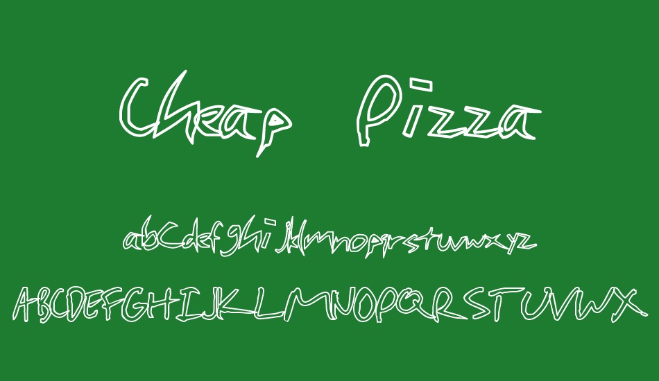 Cheap Pizza font