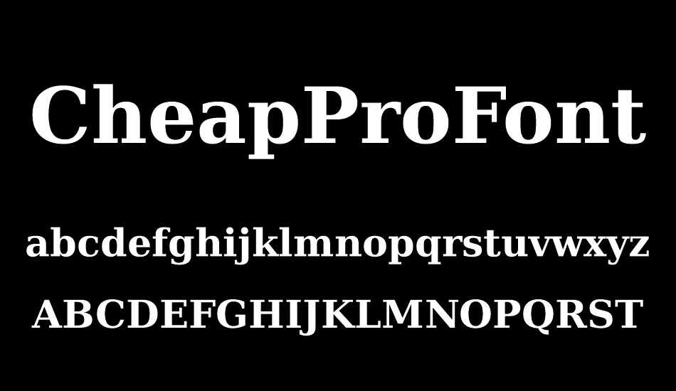 CheapProFonts Serif Pro font