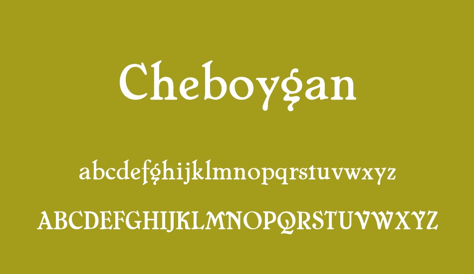 Cheboygan font
