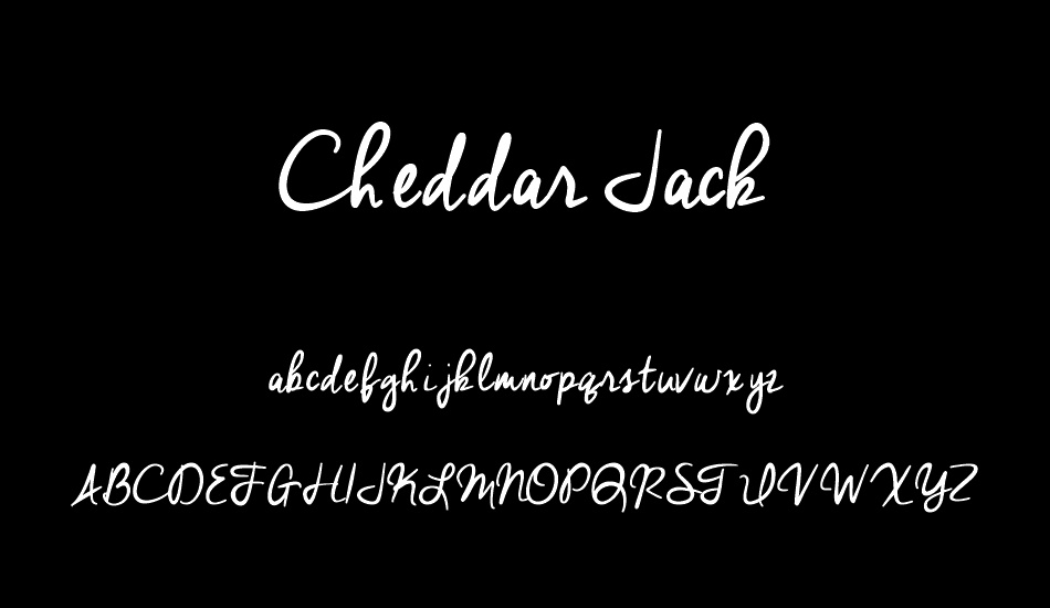 Cheddar Jack font