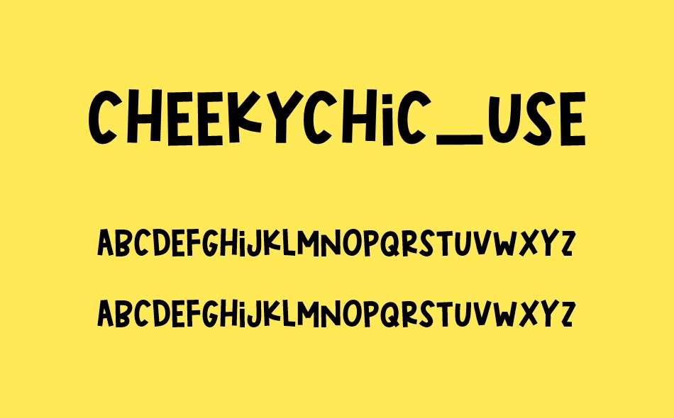 Cheeky Chic font