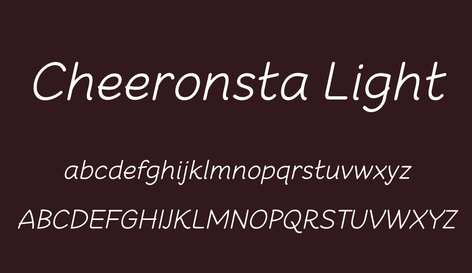 Cheeronsta Light font