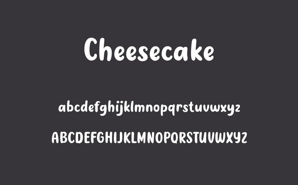 Cheesecake font