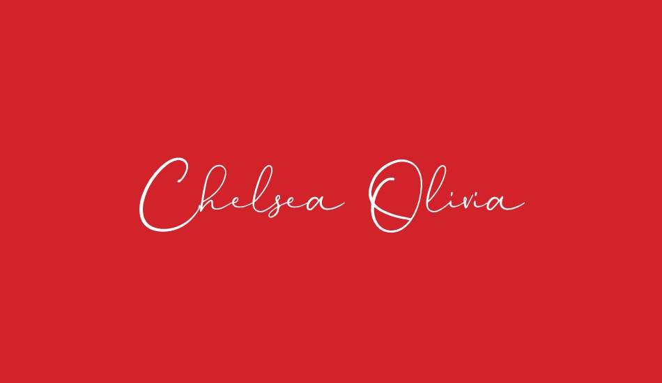 Chelsea Olivia font big