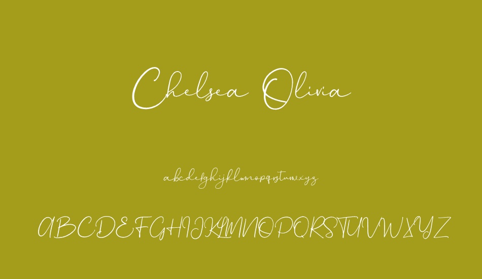 Chelsea Olivia font
