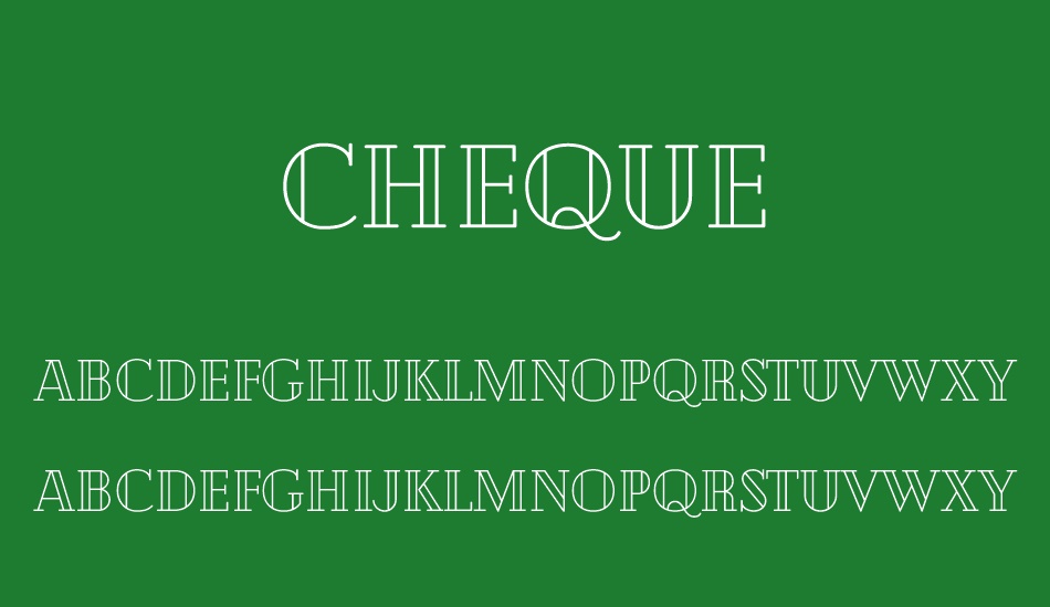 Cheque font