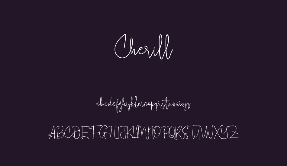 Cherill font