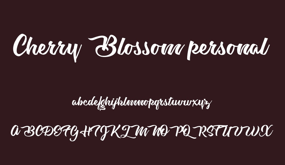 cherry-blossom-personal-use font