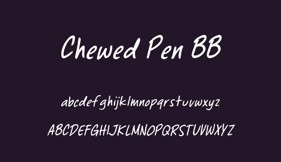 Chewed Pen BB font