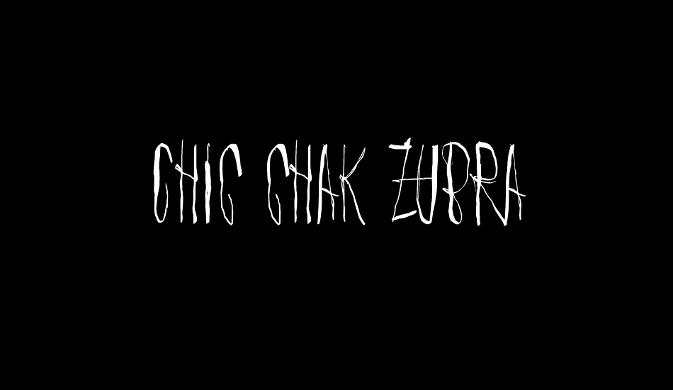 Chic chak zubra font big