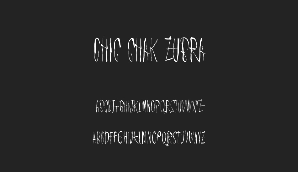 Chic chak zubra font