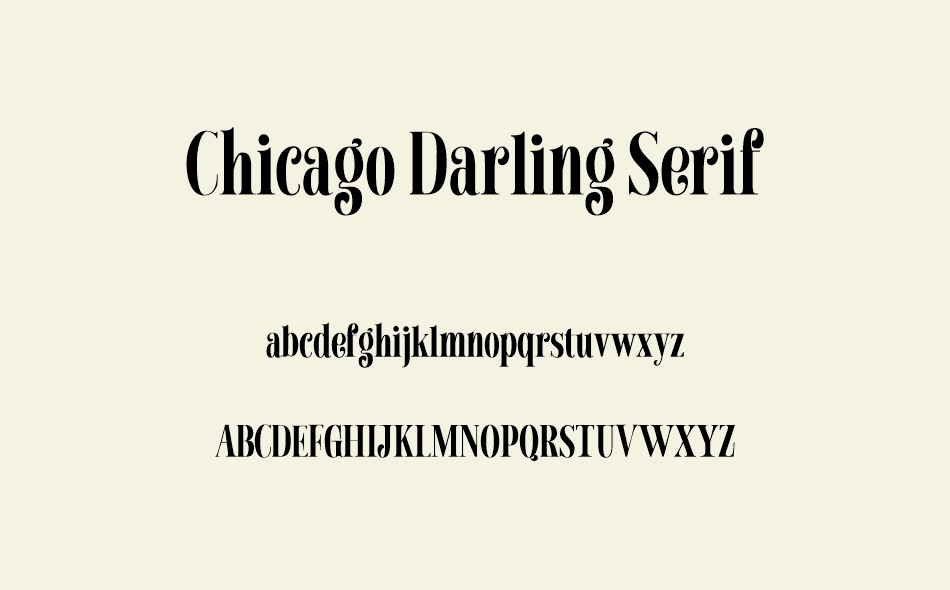 Chicago Darling Serif font