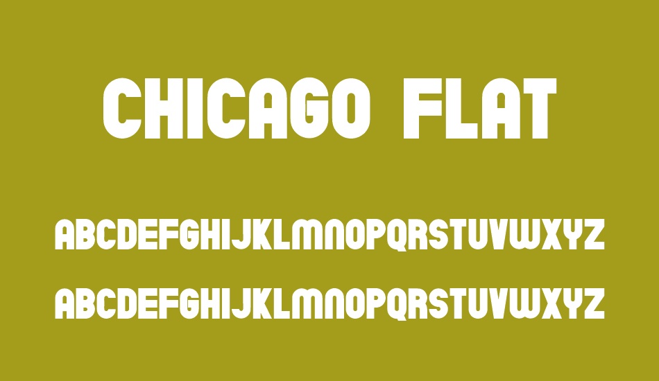 Chicago Flat font