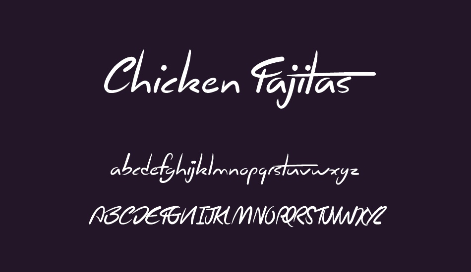 Chicken Fajitas font
