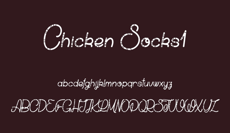 Chicken Socks1 font
