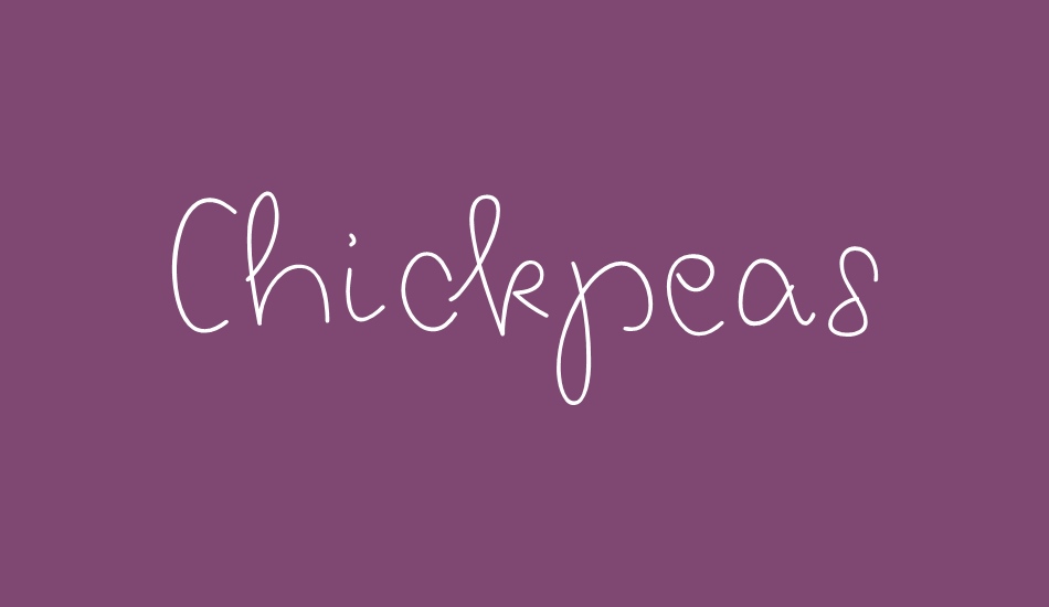 Chickpeas Demo font big