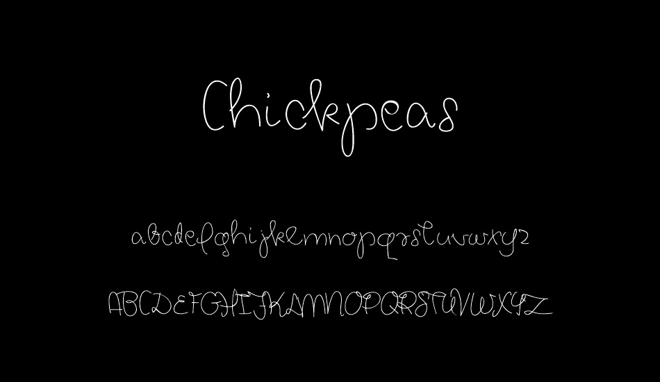 Chickpeas Demo font