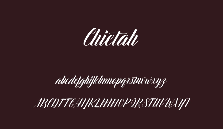 Chietah font