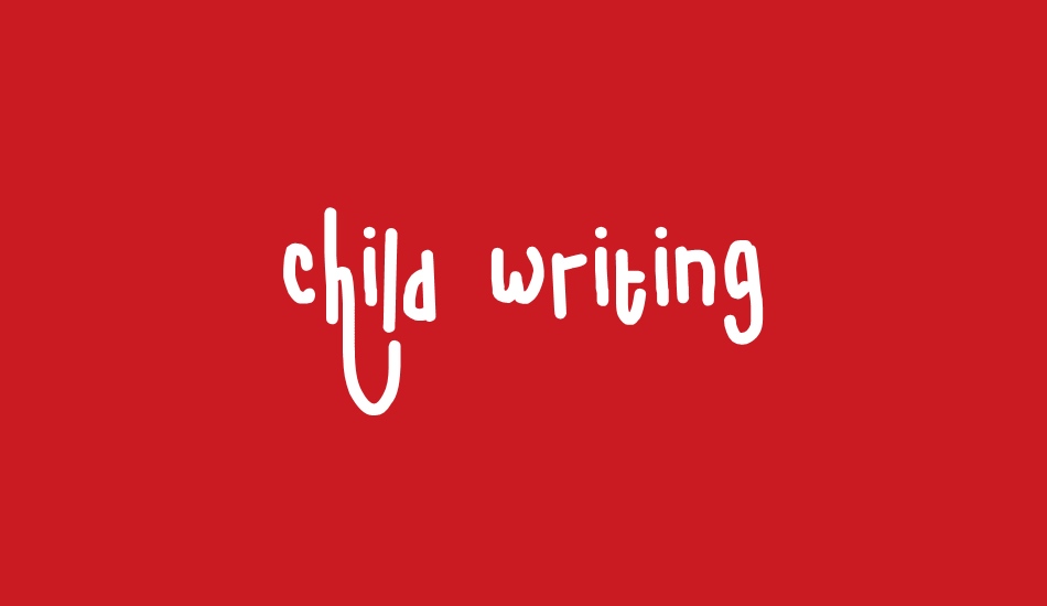 child writing font big