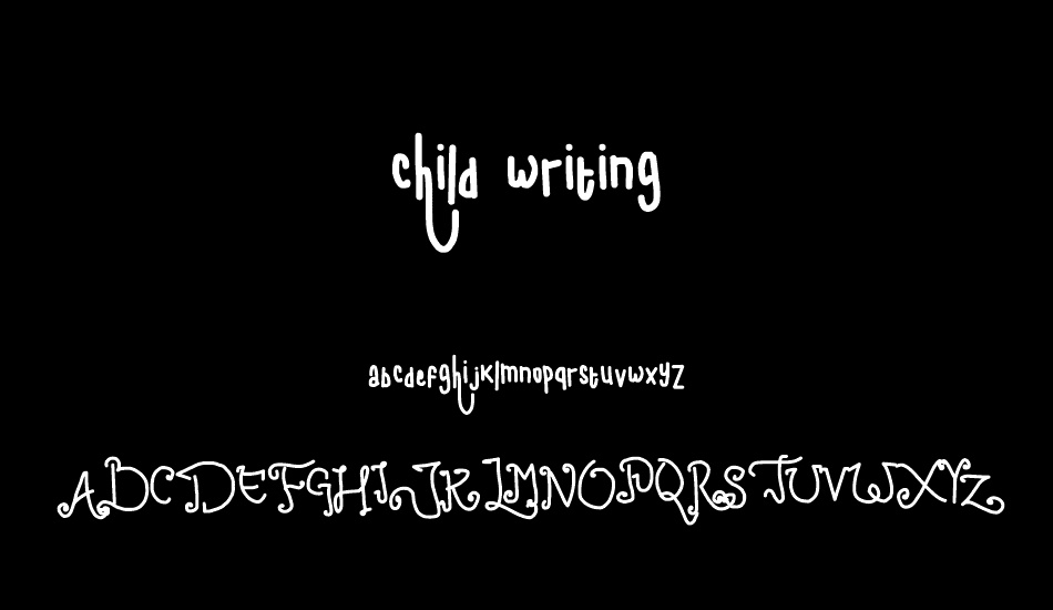 child writing font