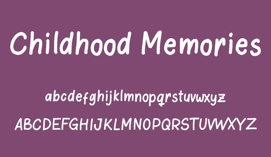 childhood-memories font